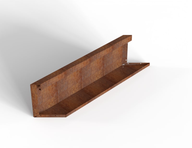 Bloembak Module+ Parallel Paneel L Corten