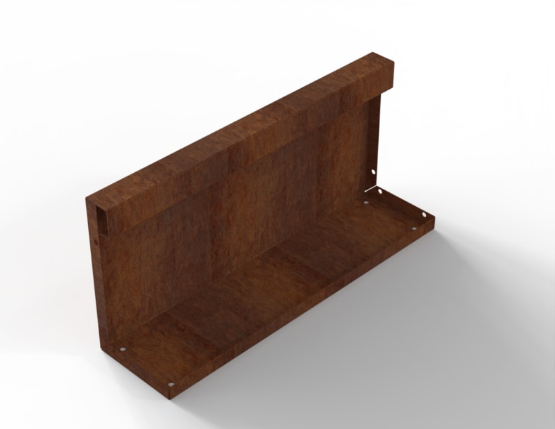 Bloembak Module+ Recht Paneel Corten  