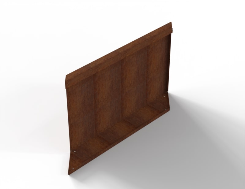 Bloembak Module+ Parallel Paneel R Corten  