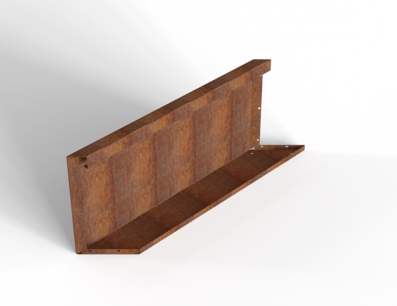Bloembak Module+ Parallel Paneel L Corten  
