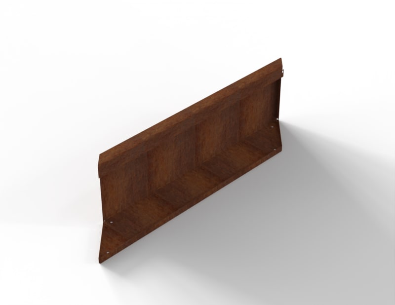 Bloembak Module+ Parallel Paneel R Corten  