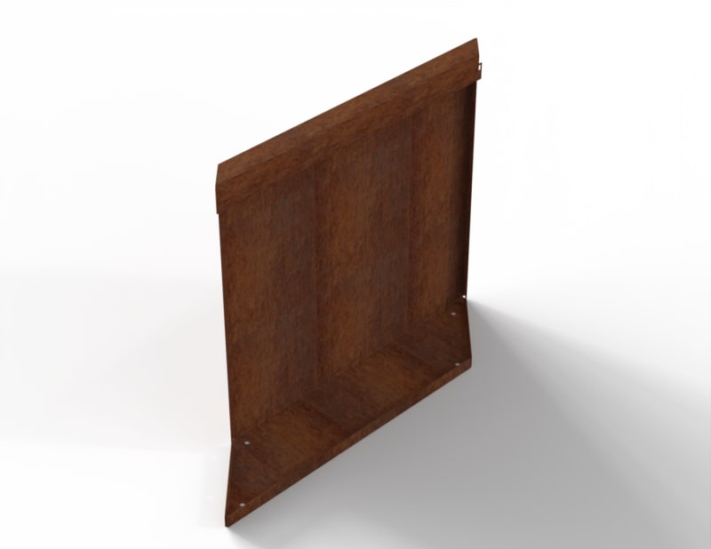 Bloembak Module+ Parallel Paneel R Corten  