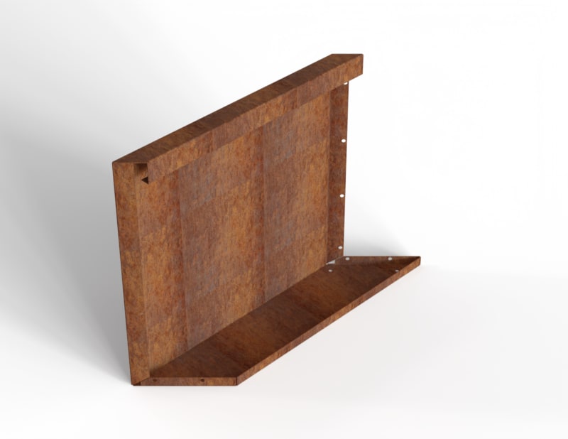 Bloembak Module+ Parallel Paneel L Corten  