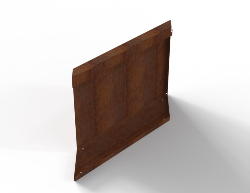 Bloembak Module+ Parallel Paneel R Corten  