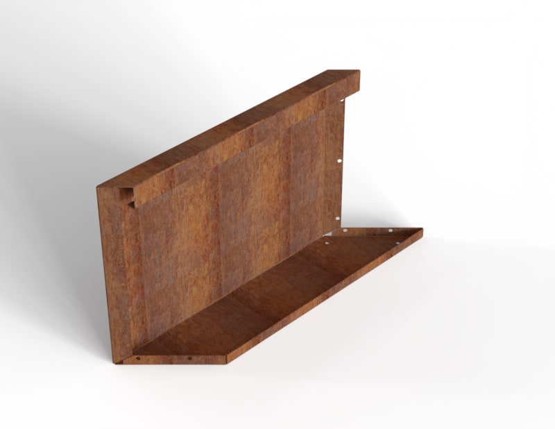 Bloembak Module+ Parallel Paneel L Corten  