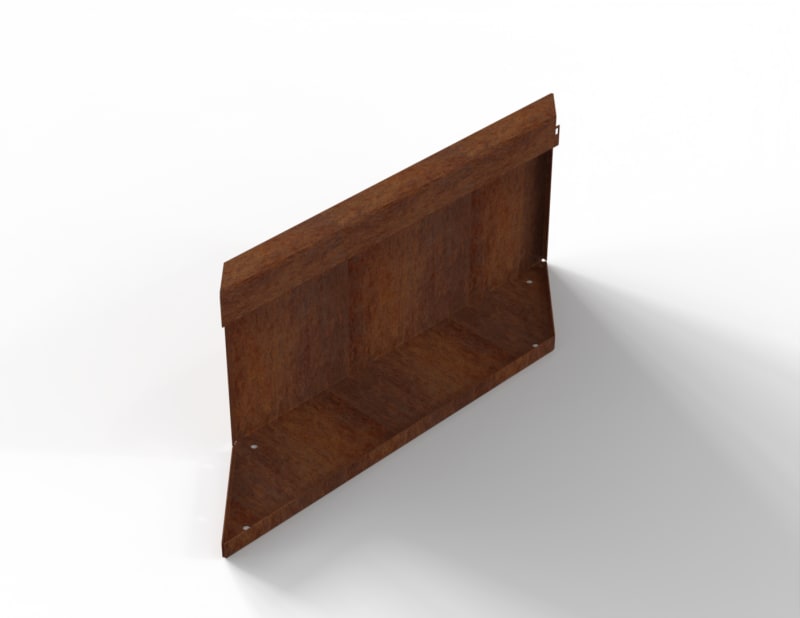 Bloembak Module+ Parallel Paneel R Corten  