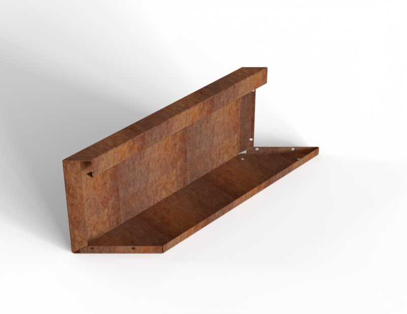Bloembak Module+ Parallel Paneel L Corten  