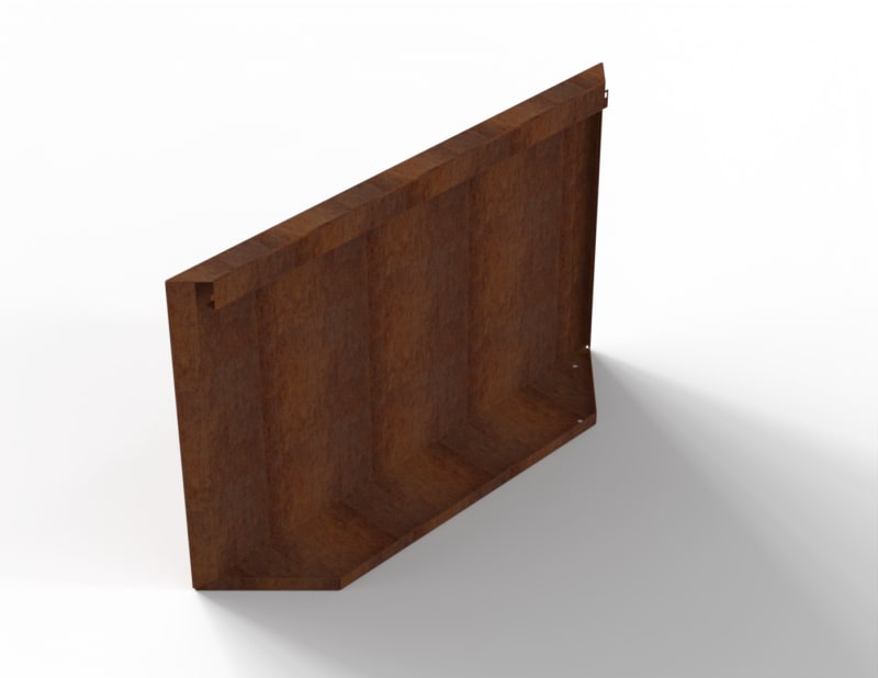 Bloembak Module+ Kopschot Paneel Corten  