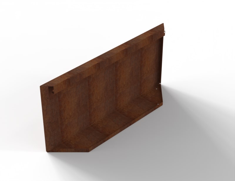 Bloembak Module+ Kopschot Paneel Corten  