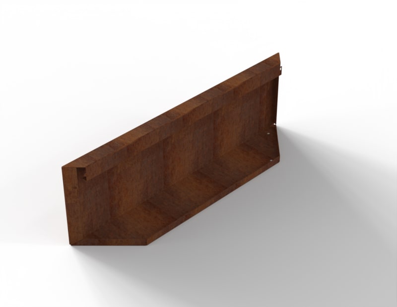 Bloembak Module+ Kopschot Paneel Corten  