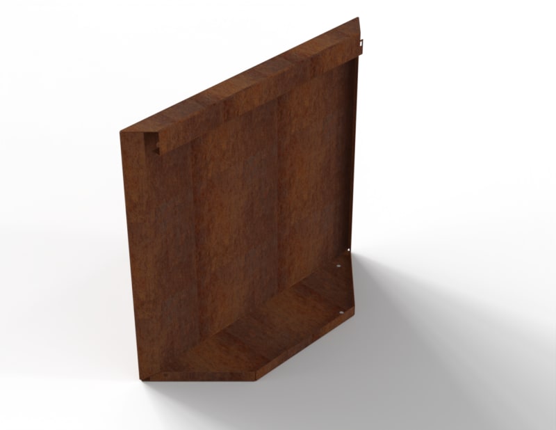 Bloembak Module+ Kopschot Paneel Corten  