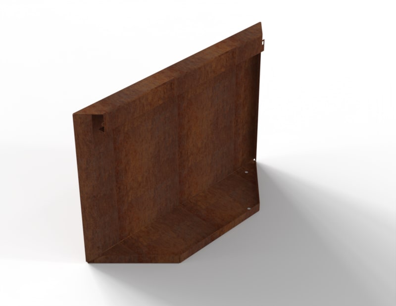 Bloembak Module+ Kopschot Paneel Corten  