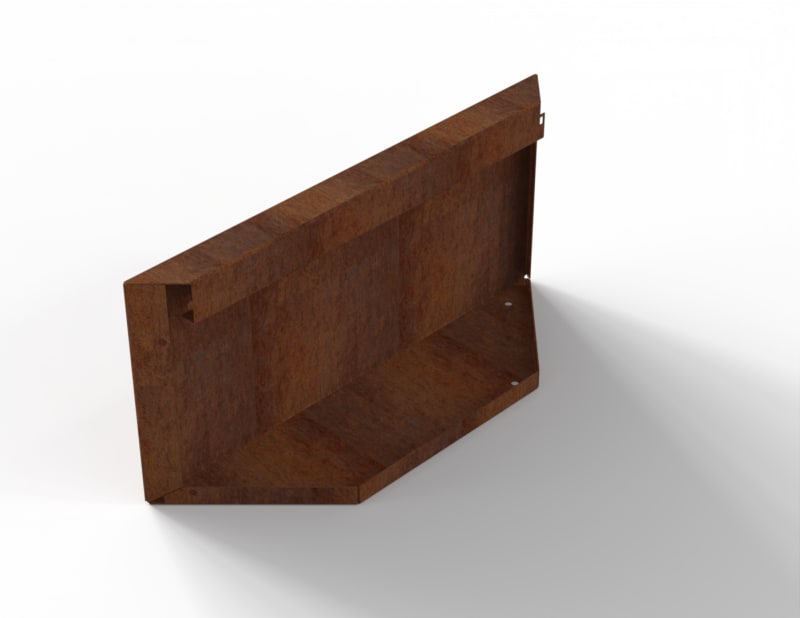 Bloembak Module+ Kopschot Paneel Corten  