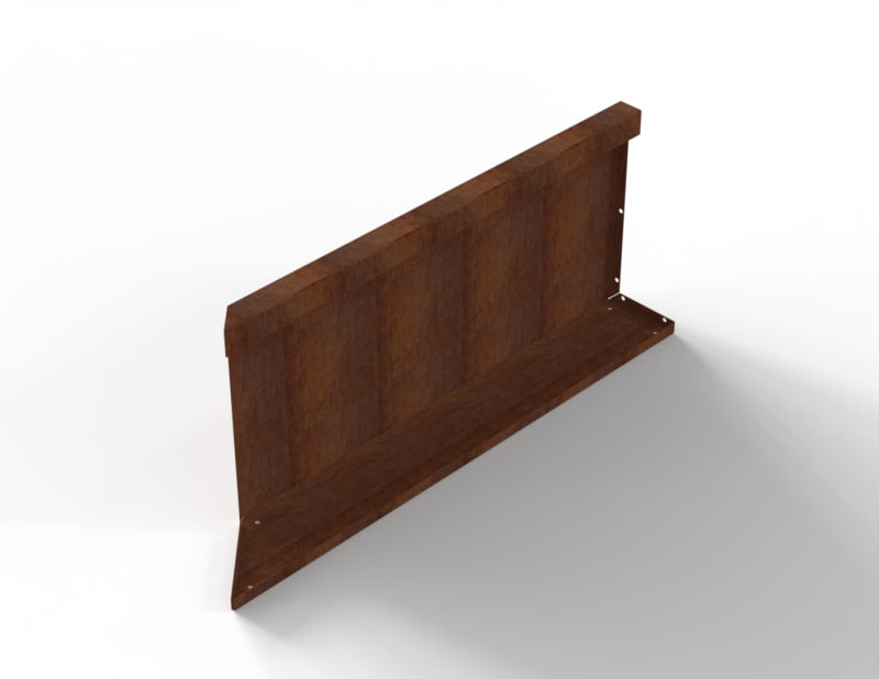 Bloembak Module+ Inwendig Hoekpaneel R Corten  