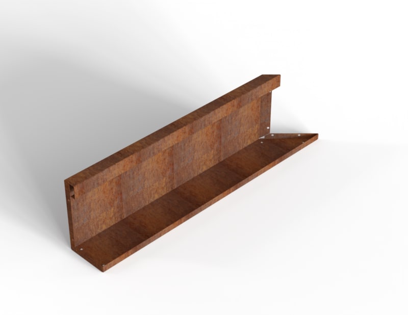 Bloembak Module+ Inwendig Hoekpaneel L Corten  