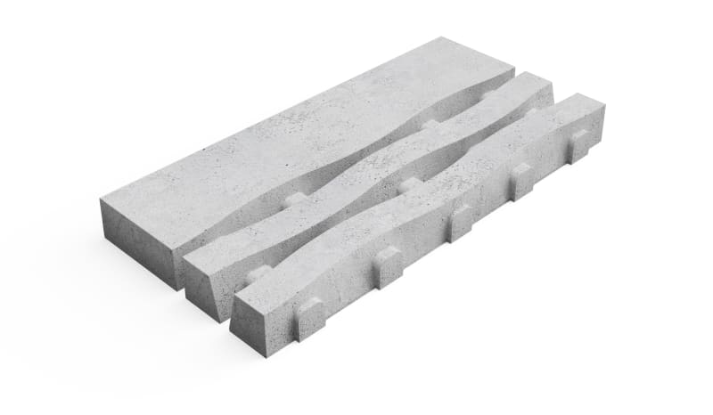 Deer Concrete Grid Beach Border Length