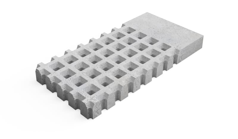 Deer Concrete Grid Brutal Border With