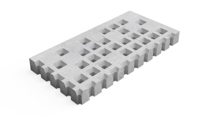 Deer Concrete Grid Brutal Transition Corner R