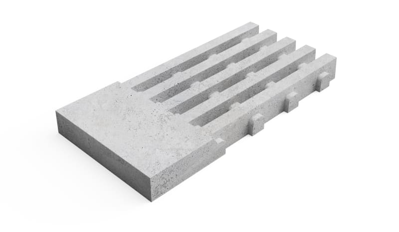 Deer Concrete Grid Straight Border Width