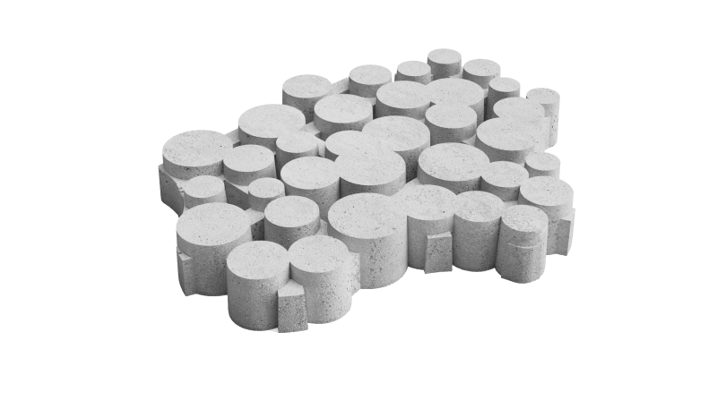 Deer Concrete Organic Lily Large