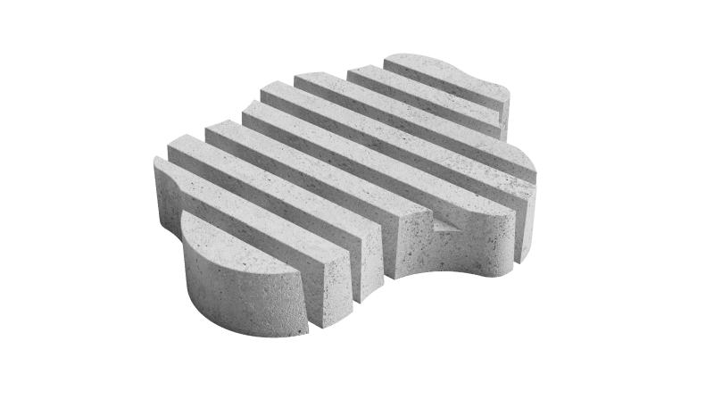 Deer Concrete Ogranic Straight Small