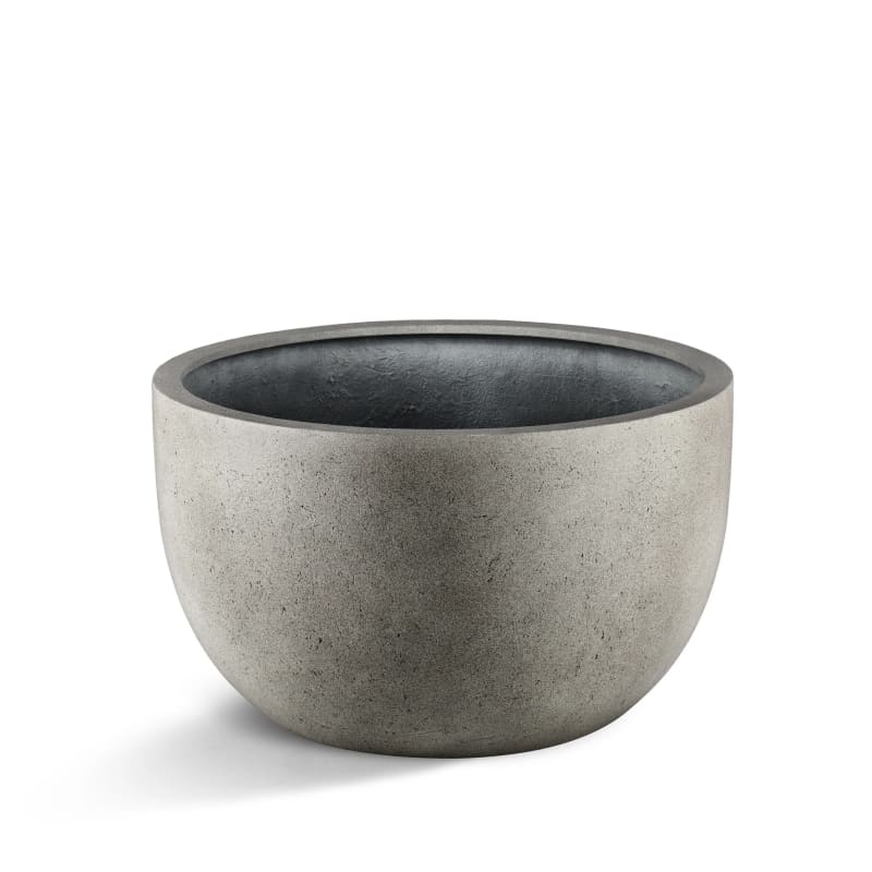 Grigio New Egg Pot Low Natural Concrete